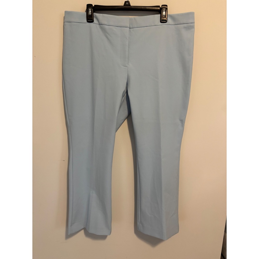 Lewit Blue Cropped Flare Dress Pants Light Blue Size 16 plus